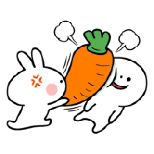 Rabbit & Smile Comic Duo - Sticker 2