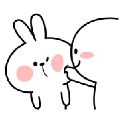 Rabbit & Smile Comic Duo - Sticker 1
