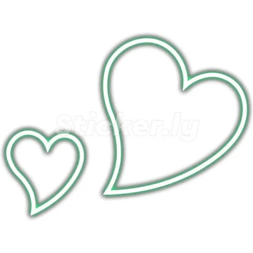 green hearts1 - Sticker 6