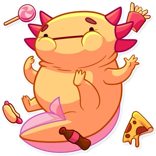 Mexican axolotl - Sticker 7