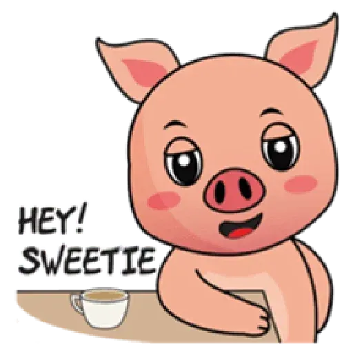 Laizy Piggy : Daily Talk- Sticker